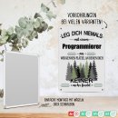 Blechschild - Leg dich niemals - Programmierer - A4