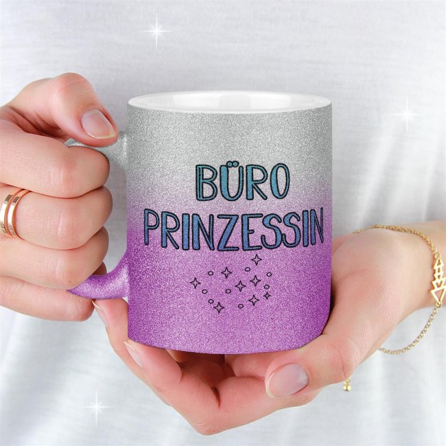 Glitzertasse - B&uuml;ro Prinzessin