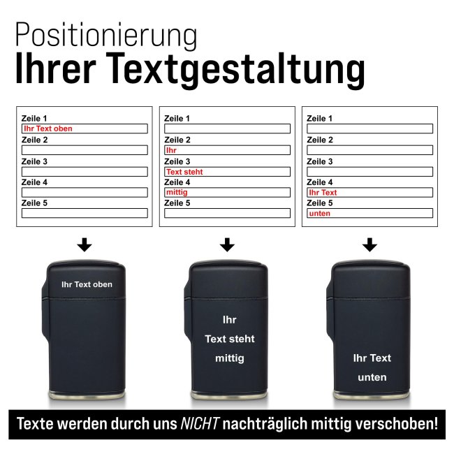 Sturmfeuerzeug mit WUNSCHTEXT selbst beschriften