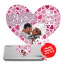 Herz Puzzle mit Foto - Love you - 63 Teile in der Metalldose