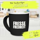 Gummierte Tasse - FresseFreiheit