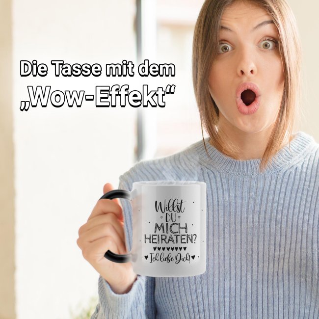 Zaubertasse - Willst du mich heiraten? - Magic Mug