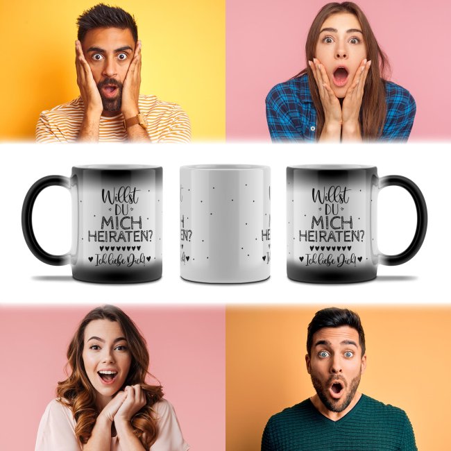 Zaubertasse - Willst du mich heiraten? - Magic Mug