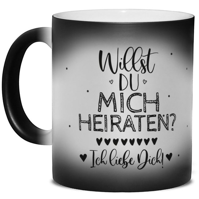 Zaubertasse - Willst du mich heiraten? - Magic Mug