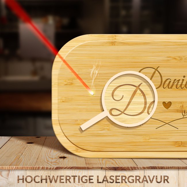 Brotdose mit Name gravieren - Floral