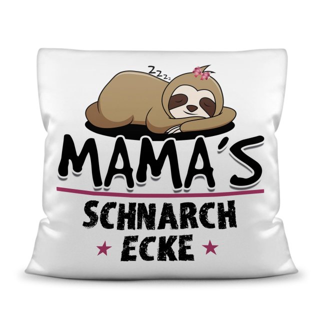 Kissen mit Spruch f&uuml;r Mama - Mamas Schnarch-Ecke