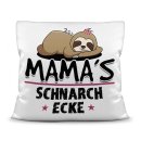 Kissen mit Spruch f&uuml;r Mama - Mamas Schnarch-Ecke -...