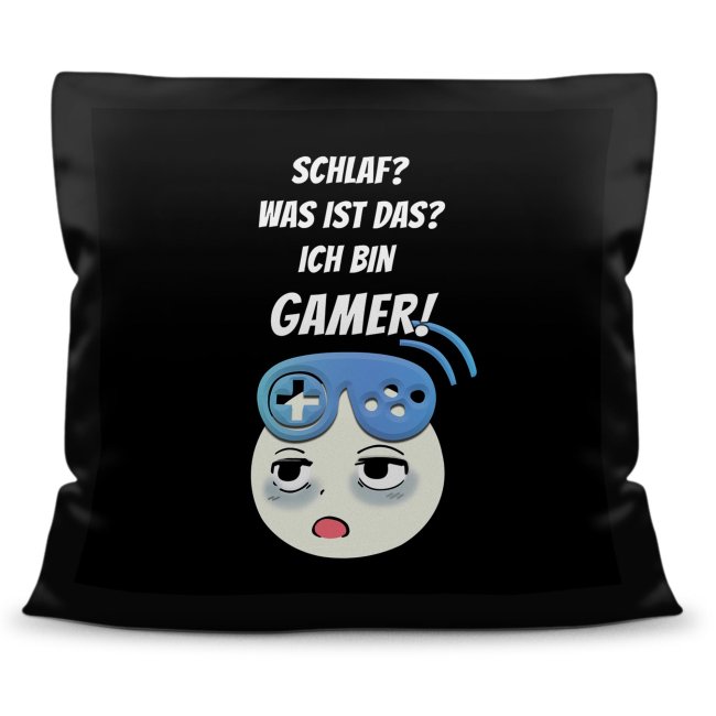 Satin Kissen - Schlaf? Ich bin Gamer