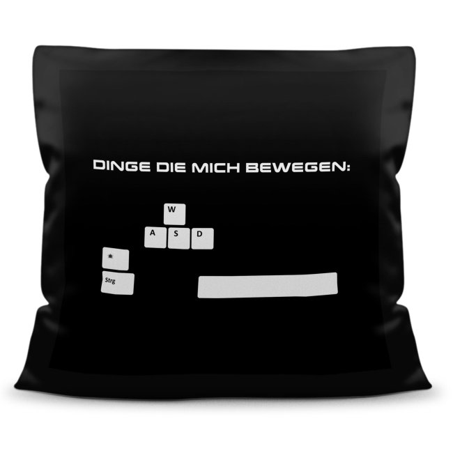 Satin Kissen - Dinge, die mich bewegen: Tastatur Gamer