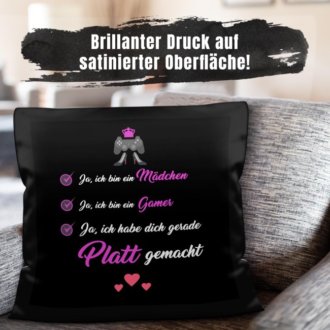 Spruchkissen für Gamer Gamer Girl PRINT ROYAL, 18,95