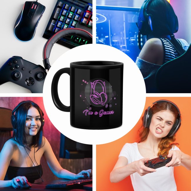 Schwarze Tasse mit Gamer-Spruch - Im a Gamer Girl