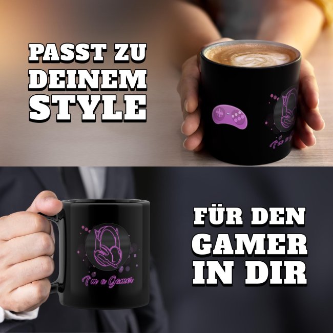 Schwarze Tasse mit Gamer-Spruch - Im a Gamer Girl