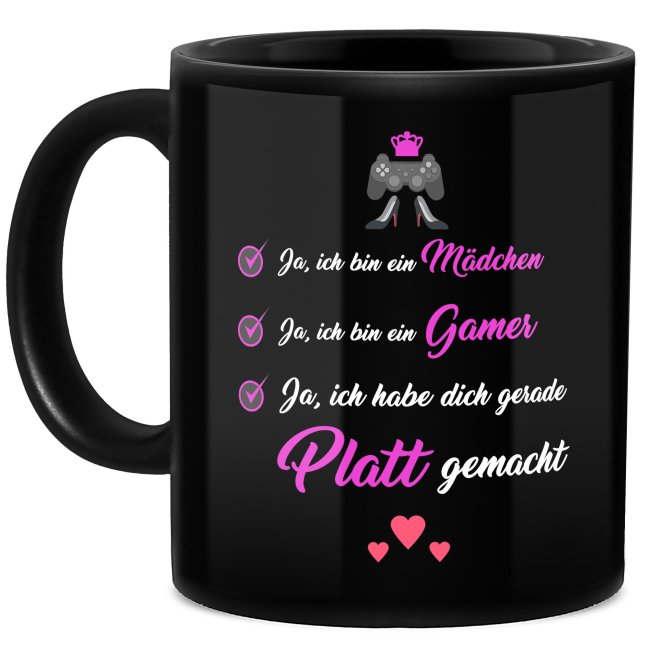Schwarze Tasse mit Gamer-Spruch - Ich bin ein Gamer Girl