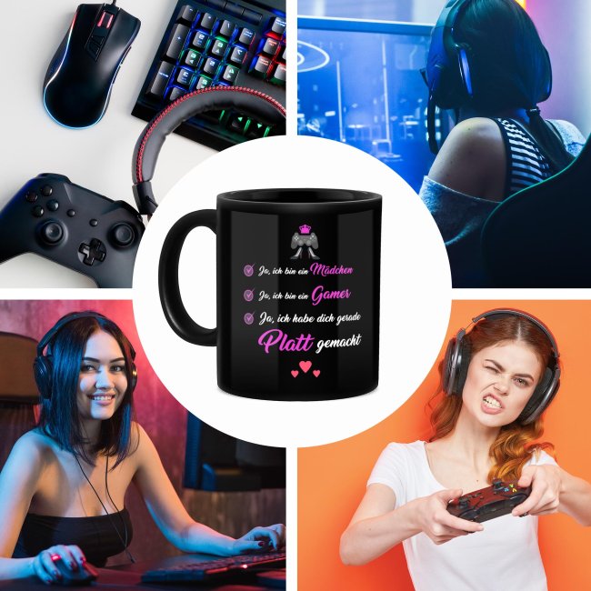 Schwarze Tasse mit Gamer-Spruch - Ich bin ein Gamer Girl