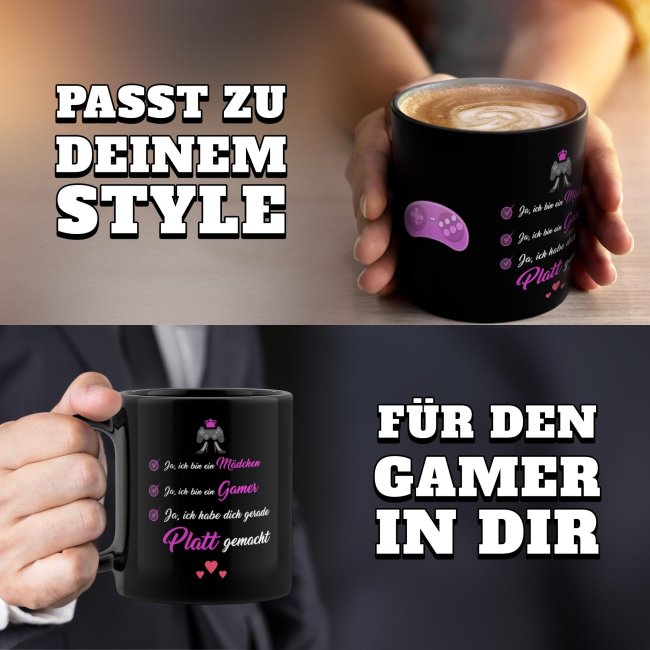 Schwarze Tasse mit Gamer-Spruch - Ich bin ein Gamer Girl