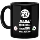 Schwarze Tasse mit Gamer-Spruch - Online Spiele haben...