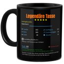 Schwarze Tasse mit Gamer-Spruch - Legend&auml;re Tasse