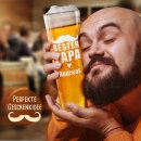 Graviertes Bierglas mit Name - Bester Papa, Herz