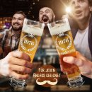 Graviertes Bierglas mit Name &amp; Zahl