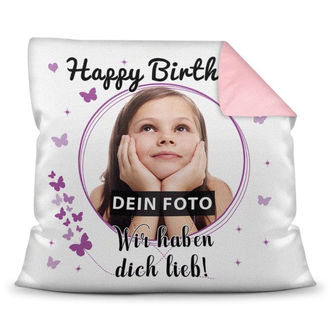 Collagen Kissen - Happy Birthday M&auml;dchen