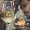 Wei&szlig;weinglas - Liebe muss nicht perfekt sein - mit...