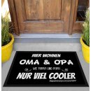 Fu&szlig;matte mit Spruch - Oma &amp; Opa sind viel...