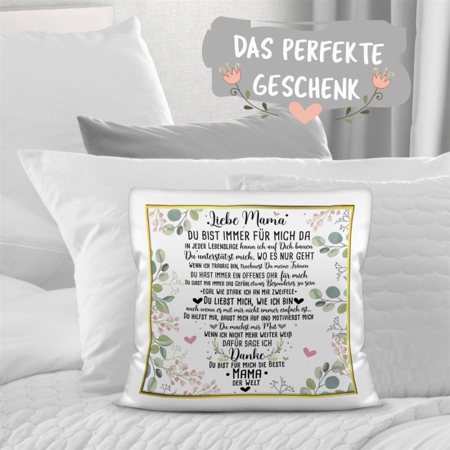 Kissen mit Spruch f&uuml;r Mama - Danke Mama