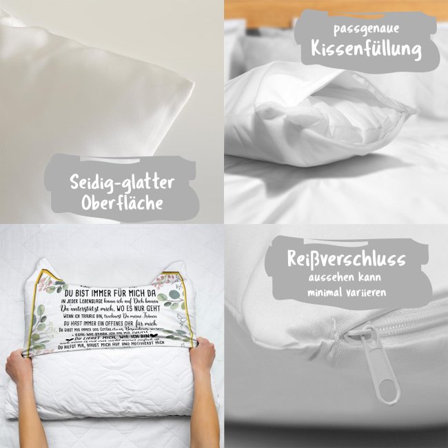 Kissen mit Spruch f&uuml;r Mama - Danke Mama Kissen Polyester Wei&szlig;