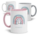 Tasse als Danke Geschenk - Regenbogen - mit Wunschtext