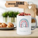 Tasse als Danke Geschenk - Regenbogen - mit Wunschtext