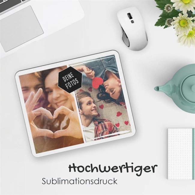 Bedrucktes Mousepad selbst gestalten mit Fotocollage