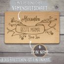 Holzbrettchen mit Gravur f&uuml;r Mama - personalisierbar...