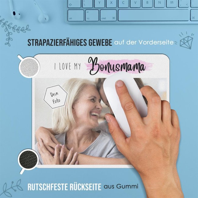 Mousepad mit Foto f&uuml;r die Bonusmama