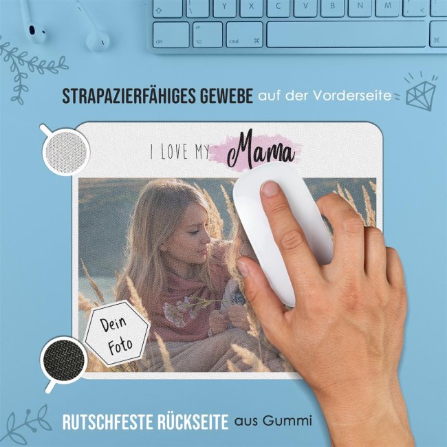 Mousepad mit Foto bedrucken f&uuml;r Mama