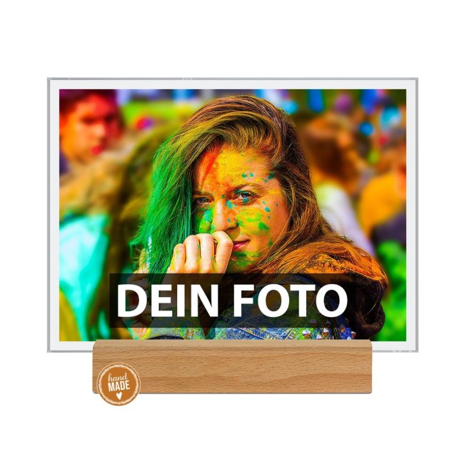 Fotoaufsteller aus Acrylglas selbst gestalten - Querformat