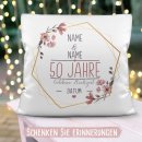 Hochzeitstag Kissen - Goldene Hochzeit - mit Name &amp;...