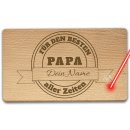 Holzbrettchen mit Gravur - Bester Papa - personalisierbar...