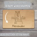 Holzbrettchen mit Gravur - Papa B&auml;r -...