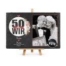 Foto auf Schieferstein - 50 Jahre - Goldene Hochzeit -...