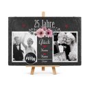 Schiefertafel mit Fotos zur Silberhochzeit - 25 Jahre -...