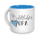 Pott-Tasse - weltliebster Opa - Innen Hellblau