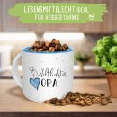 Pott-Tasse - weltliebster Opa - Innen Hellblau