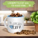 Pott-Tasse - weltliebster Schwiegerpapa - Innen Hellblau