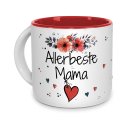 Pott-Tasse - Allerbeste Mama - Innen Rot