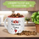 Pott-Tasse - Allerbeste Mama - Innen Rot