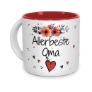 Pott-Tasse - Allerbeste Oma - Innen Rot