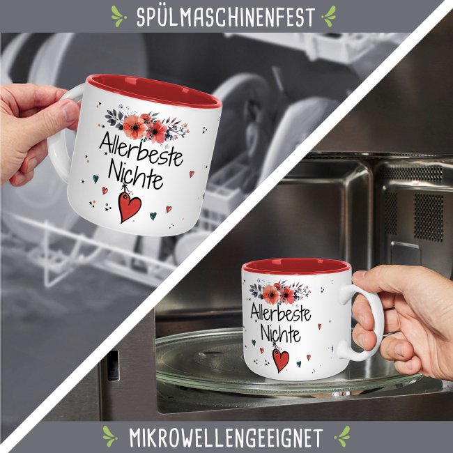 Pott-Tasse - Allerbeste Nichte - Innen Rot