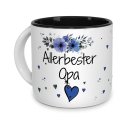 Pott-Tasse - Allerbester Opa - Innen Schwarz