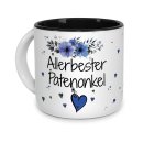 Pott-Tasse - Allerbester Patenonkel - Innen Schwarz