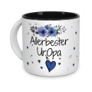 Pott-Tasse - Allerbester Uropa - Innen Schwarz